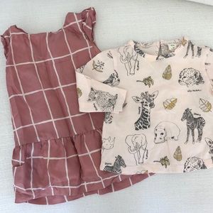 LOT (2) Dress, Top baby girl 6-12 months